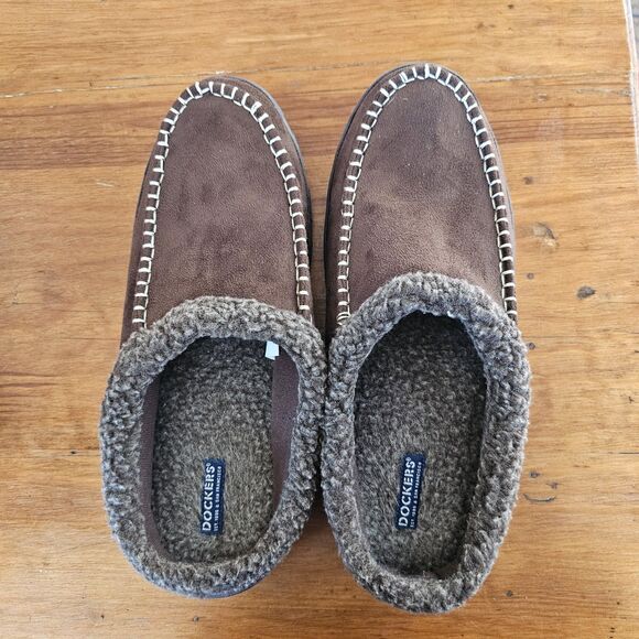 Dearfoams Coffee Dark Brown Men's Memory Foam Clog Slippers Size 11-12 - Picture 5 of 6